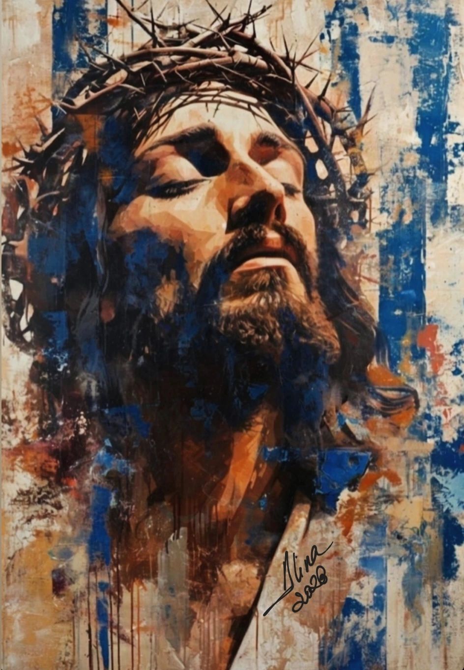 ArteDiAlina.com painting: I am Alpha and Omega